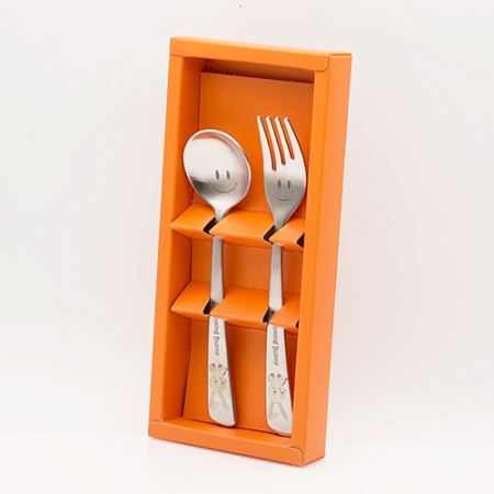 토끼 동글이스푼 & 포크 2종 세트 #2