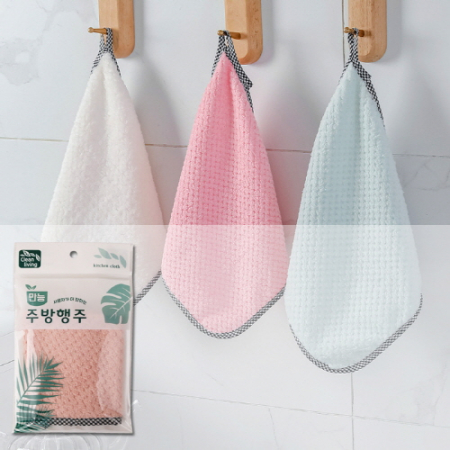 극세사 바이어스 고리 행주 1P 25cm×25cm #2