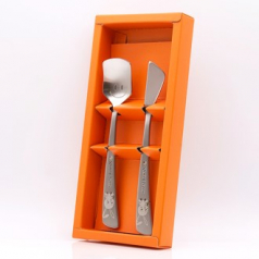 토끼 아이스크림스푼 & 버터나이프 2종 케이스 세트