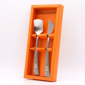 토끼 아이스크림스푼 & 버터나이프 2종 케이스 세트