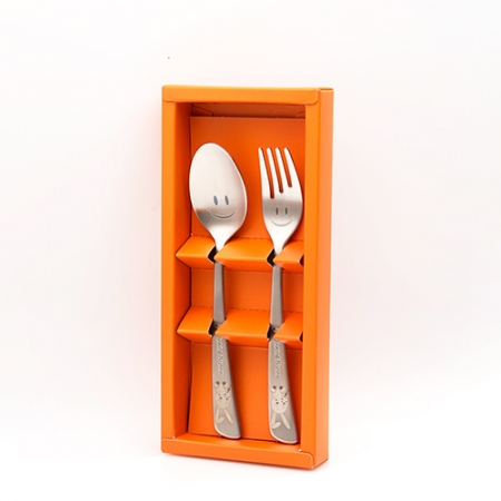 토끼 스푼 & 포크 2종 케이스 세트 #2