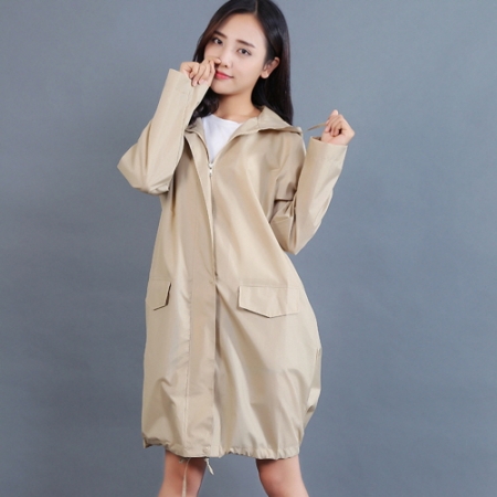 CF089 에코라이프 패셔너블 여성 에어로빅 패션 레인코트 트렌치코트 #2