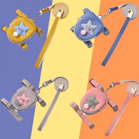 CF070 모리펫 아이디어 오각 불가사리 백팩 애완동물 리드줄 #2