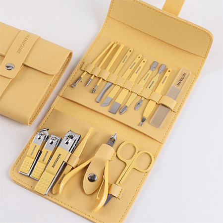생활더봄 파스텔 가죽 손톱깎이세트 네일케어 kit 16종 5colors #5