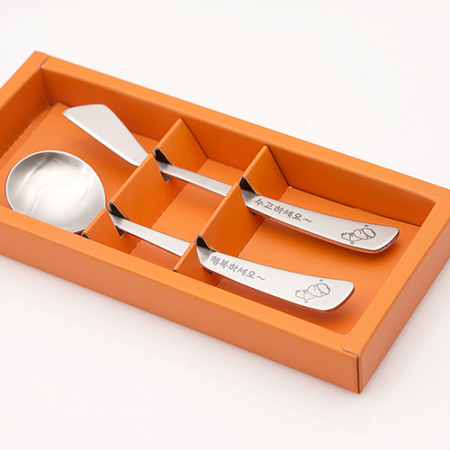 매너 동글이스푼 & 버터나이프 2종 케이스 세트 #2