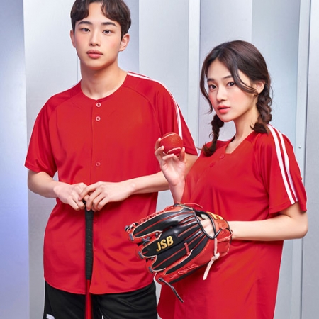 야구티 행사용 단체티 레드 // 전사 인쇄 #2