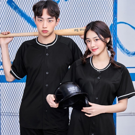 베이스볼 블랙 티셔츠, 야구티 행사용 단체티 블랙 [전사 인쇄] #2