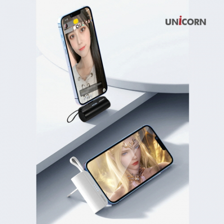 유니콘 휴대용 미니 도킹형 5000mAh 보조배터리 아이폰, C타입 겸용 및 거치가능 PD-5000M #5