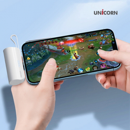 유니콘 휴대용 미니 도킹형 5000mAh 보조배터리 아이폰, C타입 겸용 및 거치가능 PD-5000M #6
