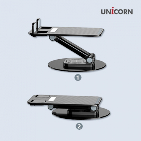 유니콘 휴대용 스마트폰 태블릿 360도 회전거치대 알루미늄소재 LP-450SR #9