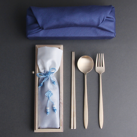 다올 방짜유기 1인 3P 양식기 (보자기 포장) #2