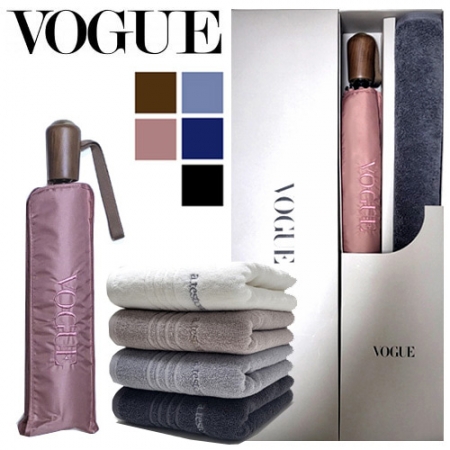 보그 3단 수동 네추럴 우산 + 백화점 타올 (140g) 세트 #2