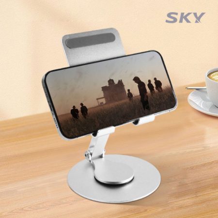 스카이 웰 360도 회전 듀얼 접이식 각도 조절 탁상형 스마트폰거치대 #5