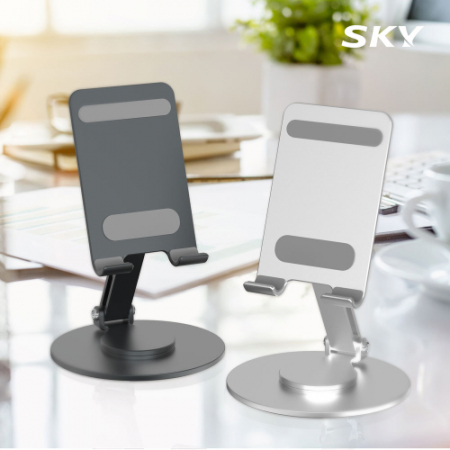 스카이 웰 360도 회전 듀얼 접이식 각도 조절 탁상형 스마트폰거치대 #2