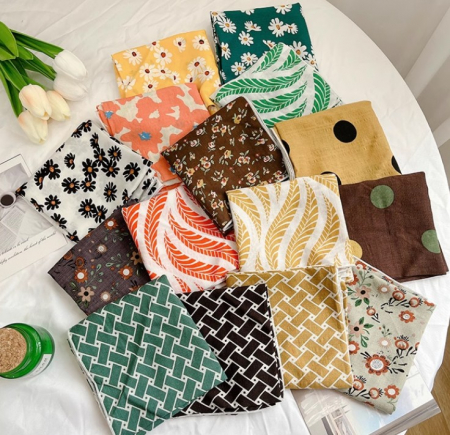 린넨 손수건 면 혼방 초등학교 로고 자수 인쇄 #4