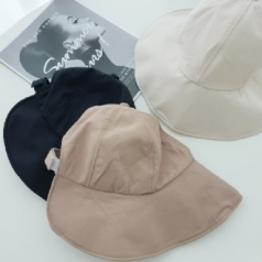 버킷햇 왕챙 밸크로 모자