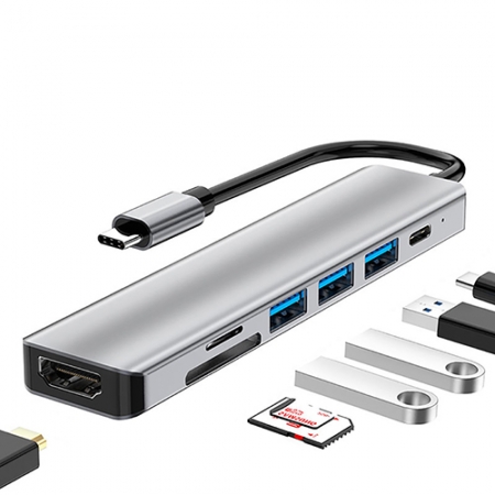 EIKER 7in1 C타입 멀티 허브 USB 3.0 HDMI PD충전 #3