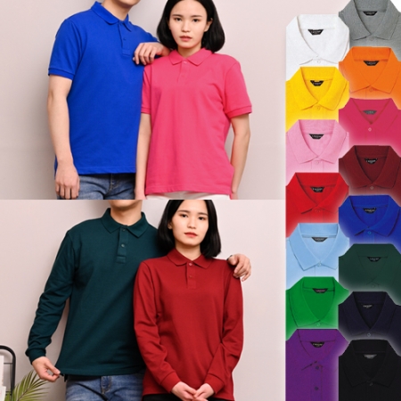 남자 여자 단체 행사 면 혼방 20수 카라 티셔츠 (반팔 / 긴팔) #3