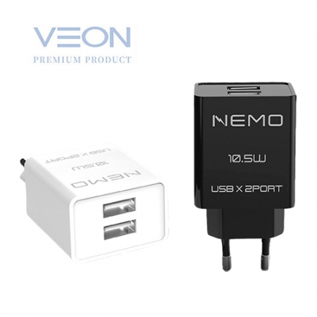 베온 네모 USB 2포트 가정용 충전기 2.1A (C타입 1.2M 케이블포함) #2
