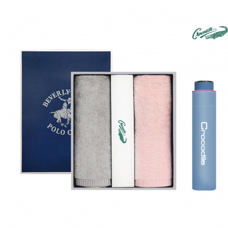 크로커다일 3단 우산, 타올 2P 세트A #3