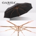 작은이미지: 가르시아 3단 암막 울트라 고밀도 블랙골드 수동식 우산 / 양산 (경량) #2