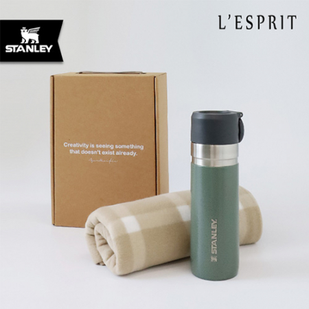 레스쁘리 고급 텀블러 세트 GGG (무릎담요 + 스탠리 고진공 슬림 보틀 473ml) #2