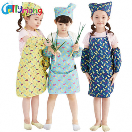 엘리몽 앞치마 + 토시 + 두건 세트 #2