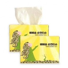 [베베솜] 무표백 순면 100% 손입콧물 각티슈 100매
