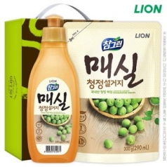 [명절 선물세트 추석 설날] (친환경 ) 참그린 매실 300 용기 매실 300 리필 (2종)