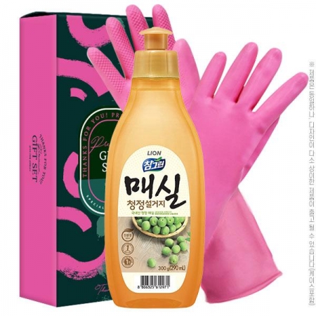 [명절 선물세트 추석 설날] (친환경) 참그린 매실 300 용기 고무장갑 32cm (2종) #2