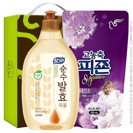 참그린 곡물 주방세제 500ml 용기 + 피죤 섬유유연제 (2종) AM #2