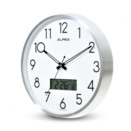 알펙스미 날짜 온도 무소음 벽시계 LW-778 #2