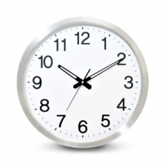 알미늄 준대형 무소음 벽시계 LW692