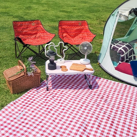 양면 방수 감성 체크 무늬 돗자리 피크닉 매트 145 x 150 #6