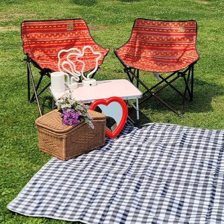 양면 방수 감성 체크 무늬 돗자리 피크닉 매트 100 x 145 #5