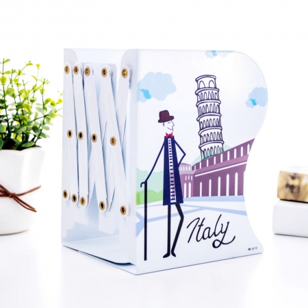 길이조절 철제 자바라 책꽂이 일러스트형 대형 #2