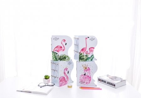 길이조절 철제 자바라 책꽂이 홍학형 대형 #5