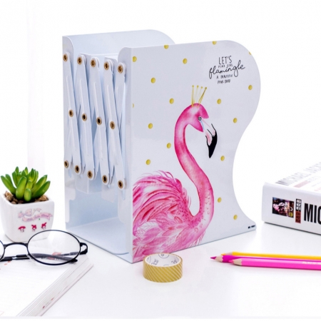 길이조절 철제 자바라 책꽂이 홍학형 대형 #2