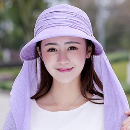 여름 여성 자외선 차단 그늘막 햇빛 가리개 모자 #4