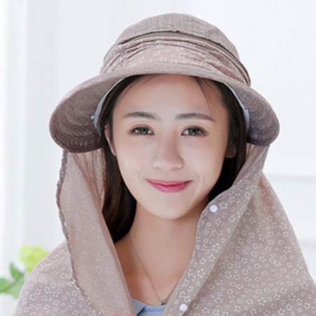 여름 여성 자외선 차단 그늘막 햇빛 가리개 모자 #7
