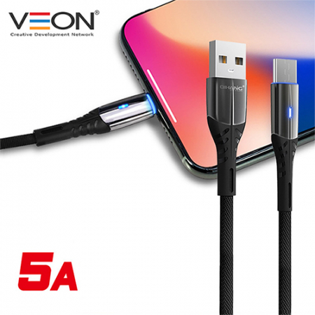 베온 5A 슈퍼패스트 초고속충전 LED케이블 C타입, 8핀 케이블택1 #3