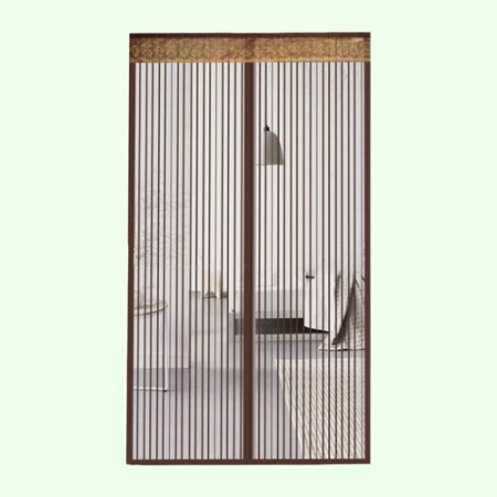 스트라이프 심플 문모기장 (브라운) (90 x 210cm) 현관 자석 모기장 #3