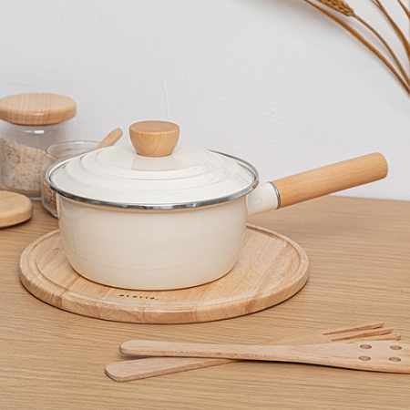 영국R 바닐라크림 인덕션IH 법랑 냄비 편수 20cm #2