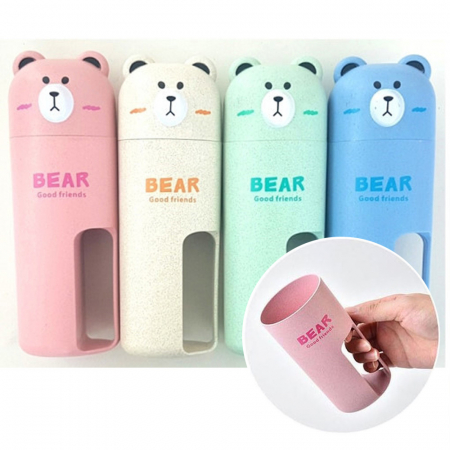 휴대용 캐릭터 칫솔통 치약통 베어 #2