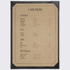 HO 1단 삼각리본메뉴판 -A4사이즈