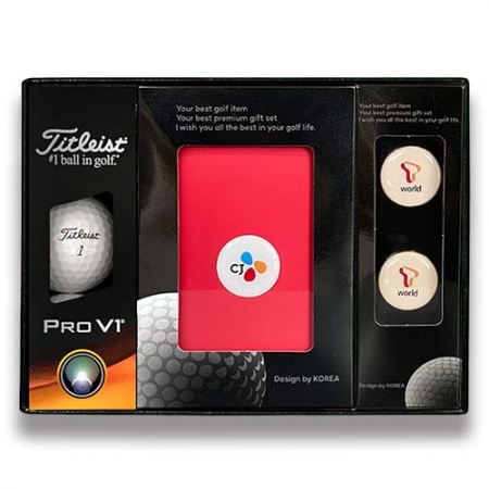 Prov1 골프공 3알 +에폭시볼마커 2개 +자석클립 2개 +골프파우치 #2