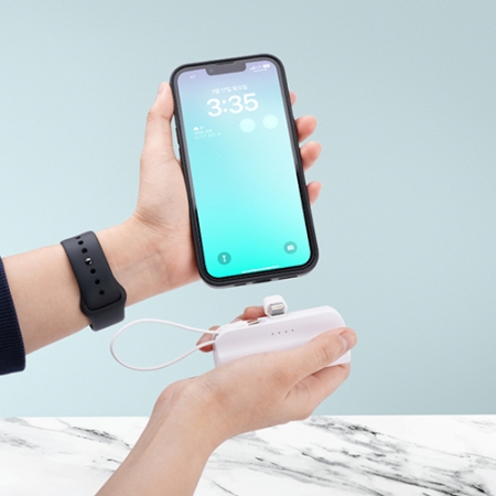 아이리버 2in1 도킹형 미니 보조배터리 5000mAh IBD-5000C #5