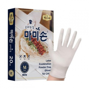 마미손 라텍스 요리쿡 장갑 20매 고무장갑