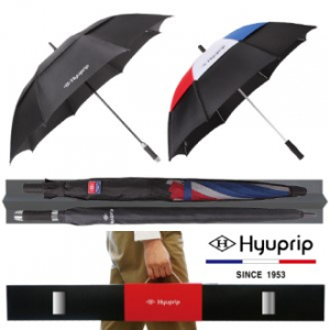 협립 75 블랙 이중방풍 자동 우산 +65 태극컬러 이중방풍 수동 우산- 골프장우산 2P 세트