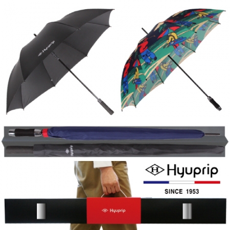 협립 75 심플자동 우산+70필드 초경량 수동 우산- 골프장우산 2P 세트 #2